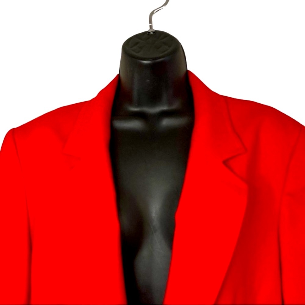 X Vintage Pendleton 2pc Cherry Red Wool Blazer Ja… - image 3